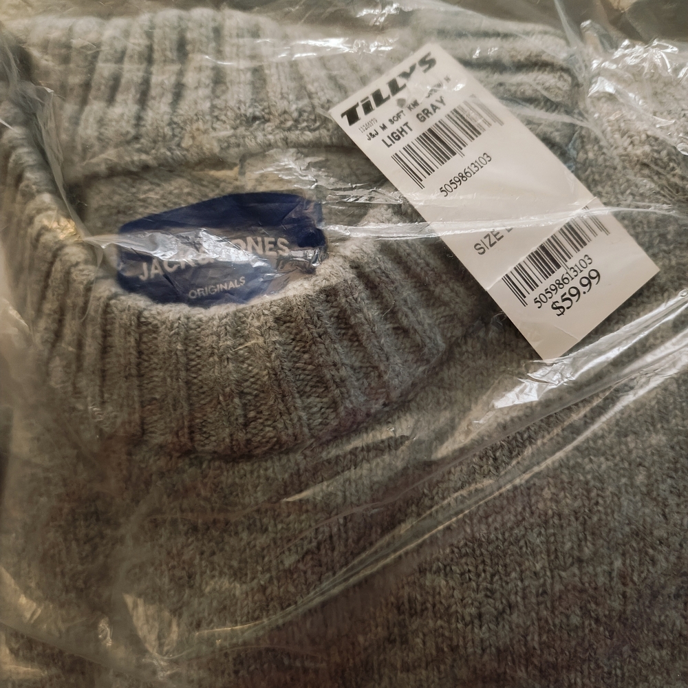 Jack & Jones Men's Heather Gray Sweater